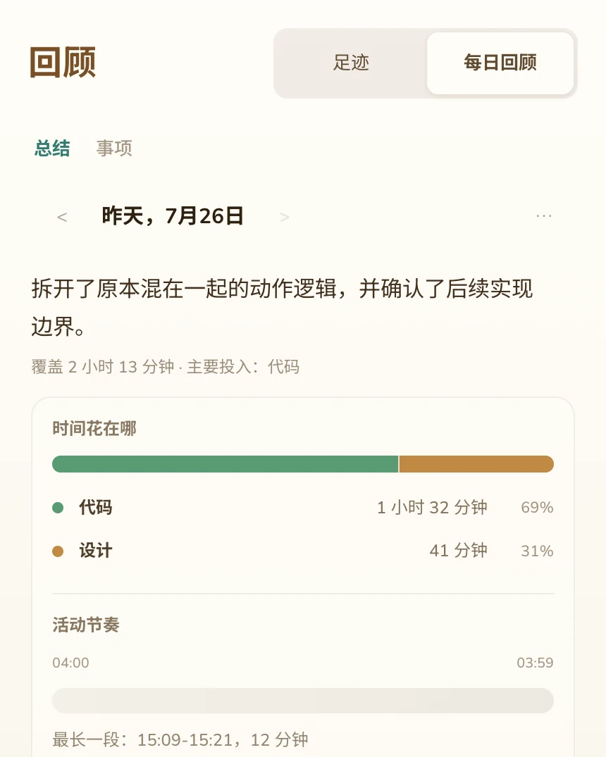 当天总结截图